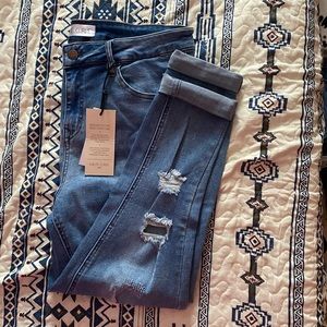 High rise skinny jeans